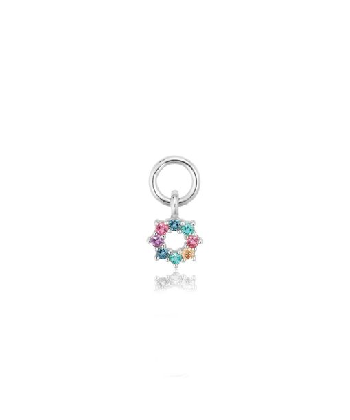 Sif Jakobs Hoop Charm Sole - With Multicoloured Zirconia