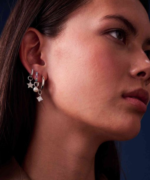 Alternative view of Sif Jakobs Hoop Charm Perla Uno - With Freshwater Pearl