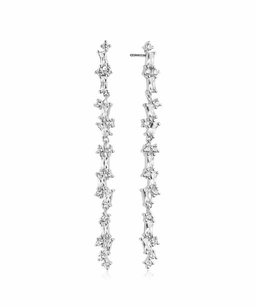 Sif Jakobs Earrings Antella lungo with white zirconia