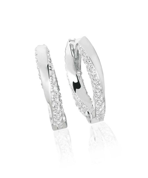 Alternative view of Sif Jakobs Earrings Ferrara medio with white zirconia