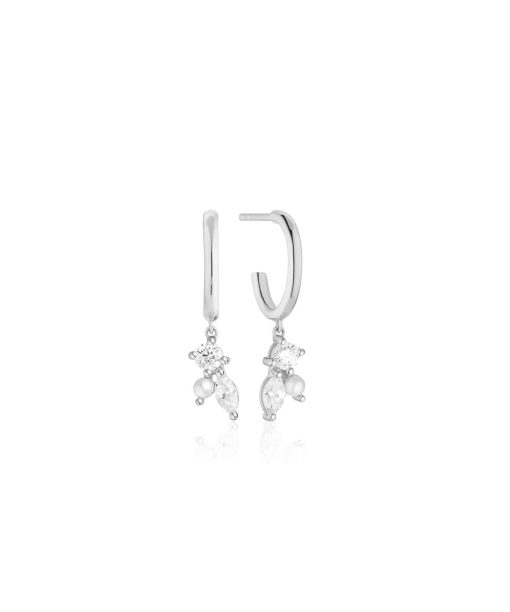 Sif Jakobs Earrings Adria Tre Creolo - With White Zirconia