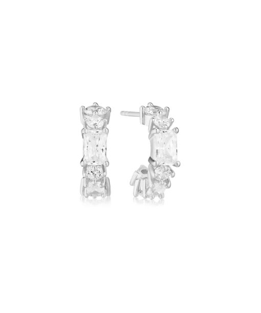 Sif Jakobs Earrings Ivrea Creolo Piccolo - With White Zirconia
