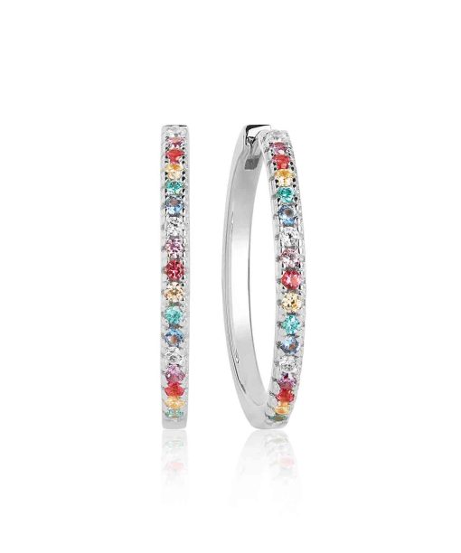Sif Jakobs Earrings ellera x-grande with multicoloured zirconia