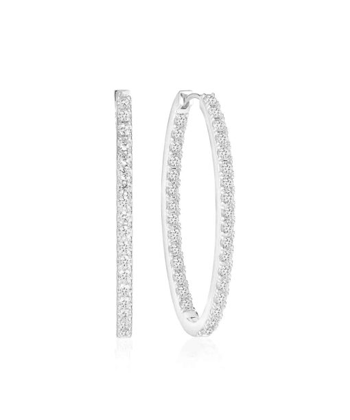 Sif Jakobs Earrings Ellisse Medio - With White Zirconia