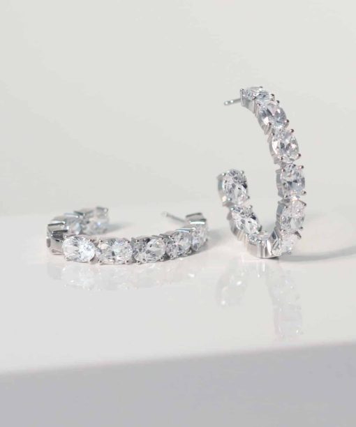 Alternative view of Sif Jakobs Earrings Ellisse - With White Zirconia