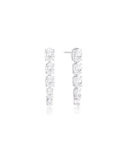 Sif Jakobs Earrings Ellisse Cinque - With White Zirconia