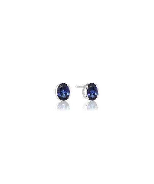 Sif Jakobs Earrings Ellisse Carezza - With Blue Zirconia