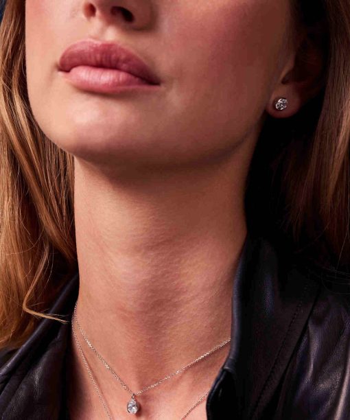 Alternative view of Sif Jakobs Earrings Ellisse Carezza - 18k Gold Plated, With White Zirconia