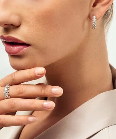 Alternative view of Sif Jakobs Earrings Fior Medio - with lab-grown diamonds