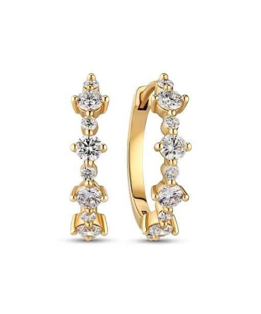 Sif Jakobs Earrings Brina Creolo - with lab-grown diamonds