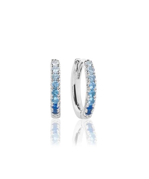 Sif Jakobs Earrings Ellera Medio - With Gradient Tones Of Blue And White Zirconia