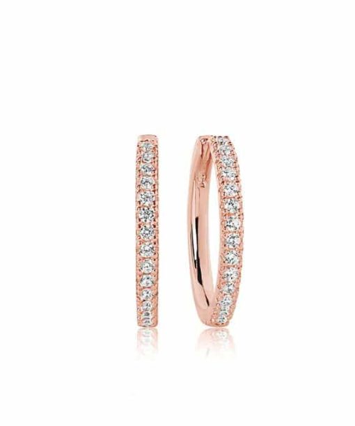 Sif Jakobs - Earrings Ellera Grande - 18K Rose Gold Plated With Zirconia