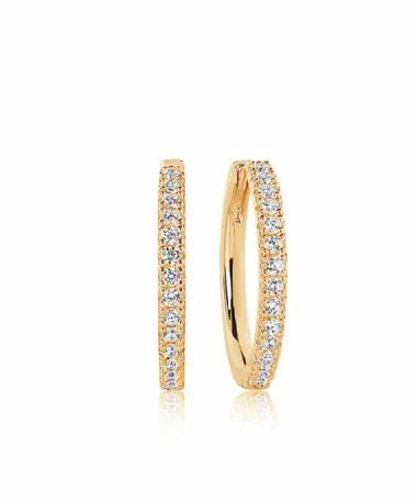 Sif Jakobs - Earrings Ellera Grande - 18K Gold Plated With Zirconia