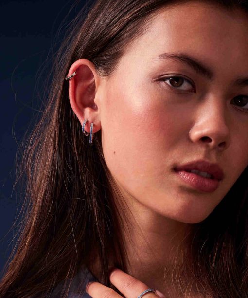 Alternative view of Sif Jakobs Earrings Ellera Grande - With Gradient Tones Of Blue And White Zirconia