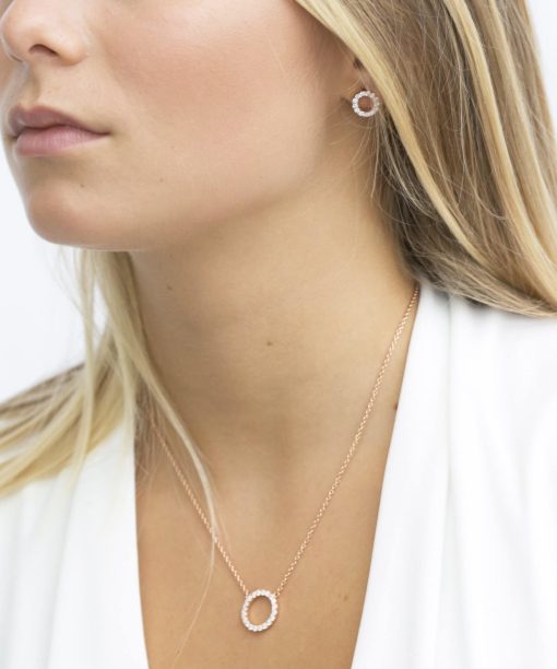 Alternative view of Sif Jakobs - Earrings Biella Uno Piccolo - 18K Rose Gold Plated With Zirconia