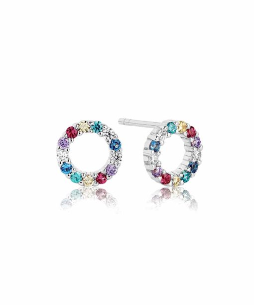 Sif Jakobs Earrings Biella piccolo with multicoloured zirconia