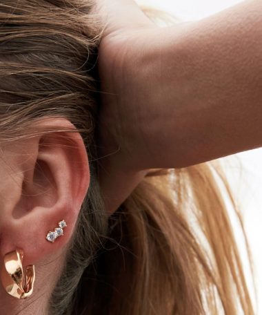 Alternative view of Sif Jakobs Earrings Belluno Piccolo - 18k Gold Plated With White Zirconia