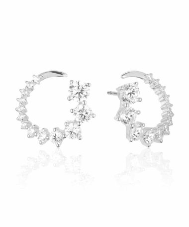 Sif Jakobs Earrings Belluno Circolo - With White Zirconia