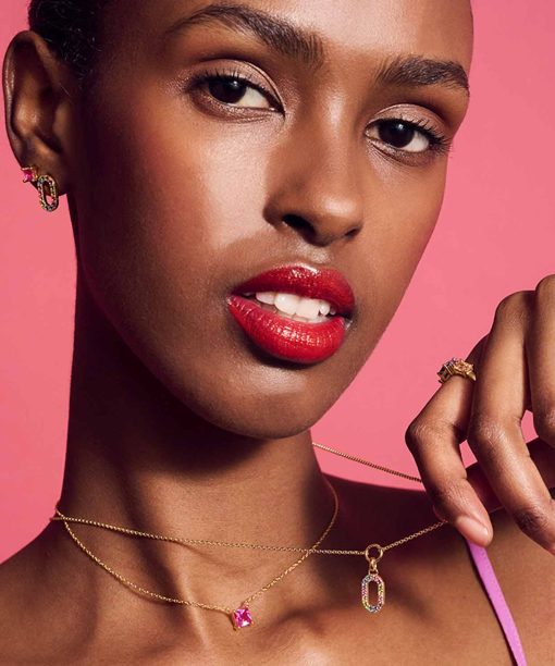 Alternative view of Sif Jakobs Earrings Capizzi - 18k Gold Plated, With Multicoloured Zirconia