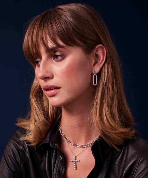 Alternative view of Sif Jakobs Earrings Capizzi Lungo - With White Zirconia