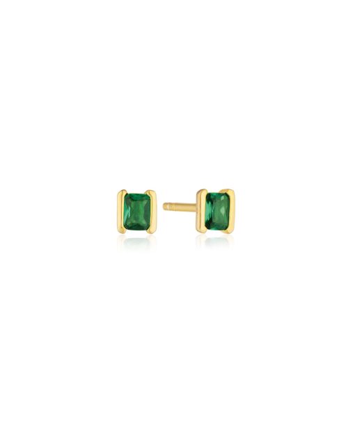 Sif Jakobs - Earrings Rocconova Piccolo - 18K Gold Plated, with green zirconia