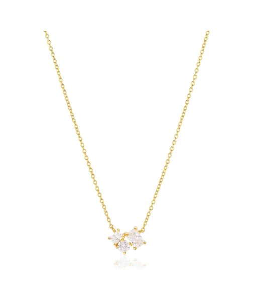 Sif Jakobs Necklace Ivrea Tre - 18k Gold Plated, With White Zirconia