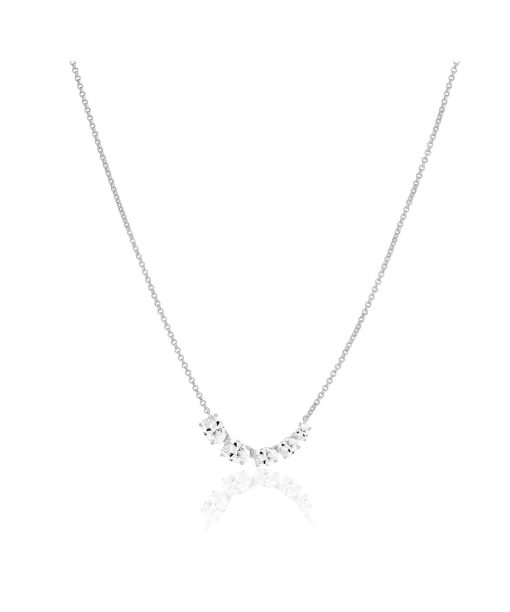 Sif Jakobs Necklace Ellisse Cinque - With White Zirconia