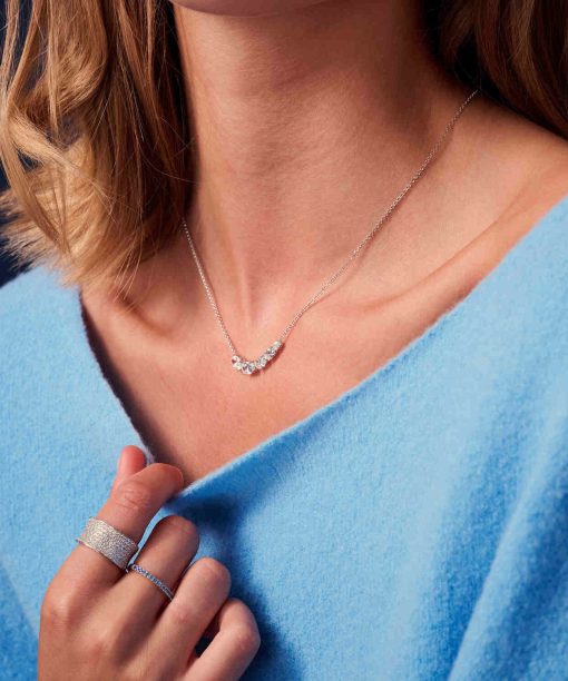 Alternative view of Sif Jakobs Necklace Ellisse Cinque - With White Zirconia