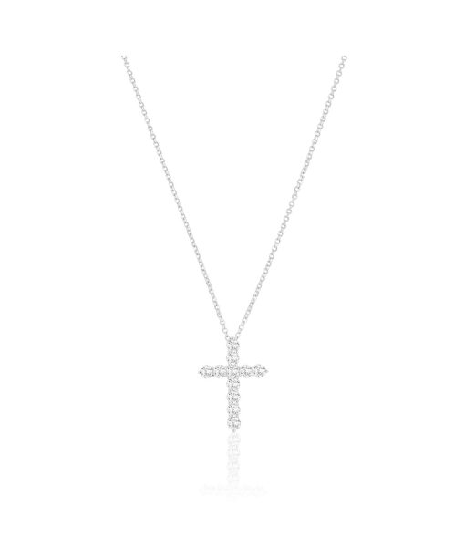 Sif Jakobs Necklace Belluno Croce - With White Zirconia