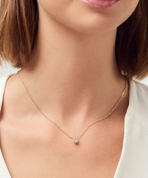 Alternative view of Sif Jakobs Solitaire necklace Venice - with lab-grown diamond