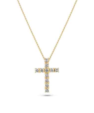 Sif Jakobs Necklace Alba Croce - with lab-grown diamonds
