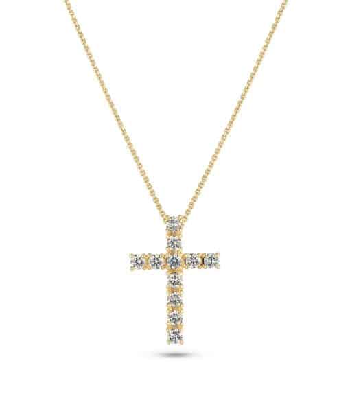 Sif Jakobs Necklace Alba Croce - with lab-grown diamonds