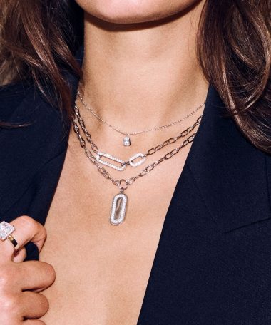 Alternative view of Sif Jakobs - Necklace Capizzi Due - with white zirconia - SJ-N42232-CZ
