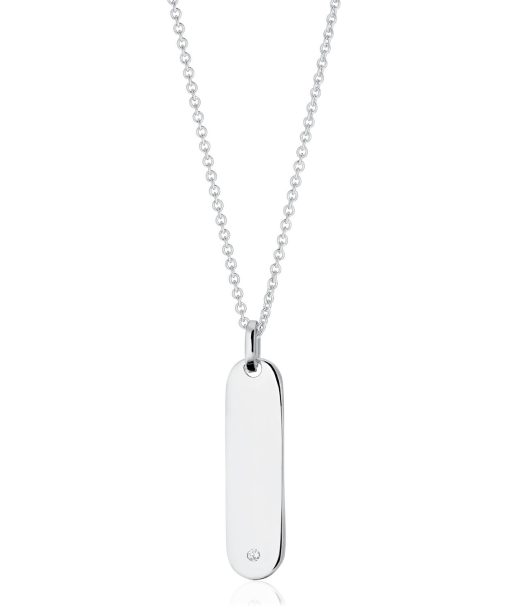 Sif Jakobs Pendant Follina Lungo Grande - With White Zirconia