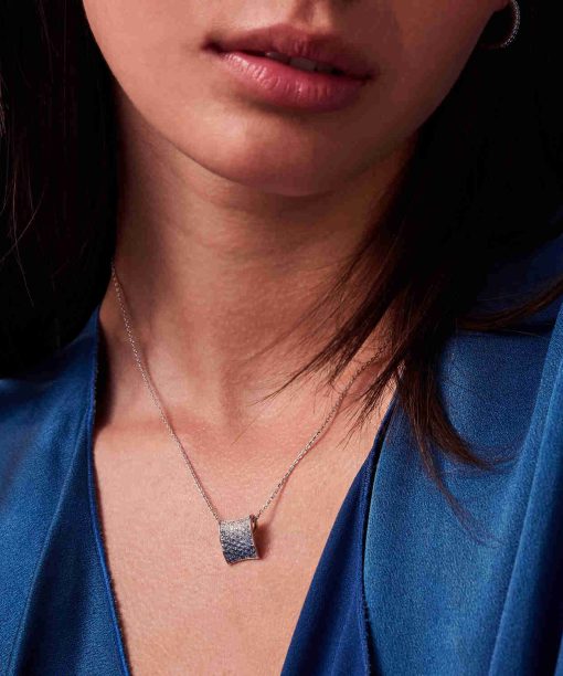 Alternative view of Sif Jakobs Pendant Feline Concavo - With Gradient Tones Of Blue And White Zirconia