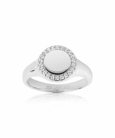 Sif Jakobs Ring Follina Piccolo with white zirconia