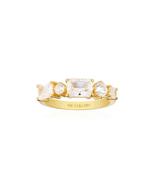 Sif Jakobs Ring Ivrea - 18k Gold Plated, With White Zirconia
