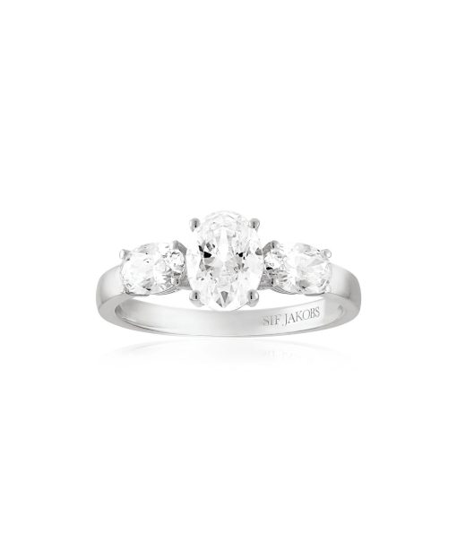 Sif Jakobs Ring Ellisse Tre - With White Zirconia