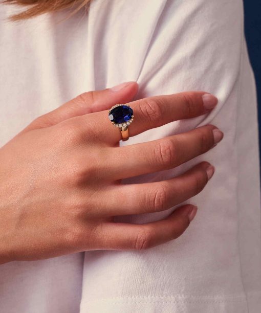 Alternative view of Sif Jakobs Ring Ellisse Grande - With White Zirconia