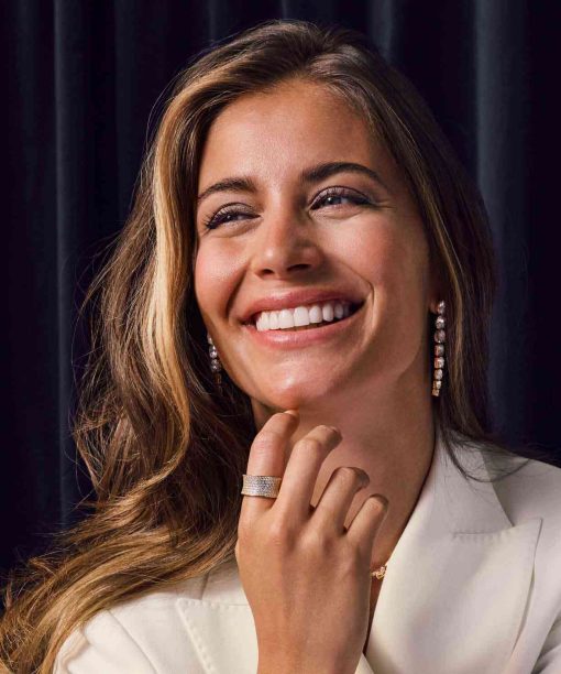 Alternative view of Sif Jakobs Ring Feline Concavo - With White Zirconia