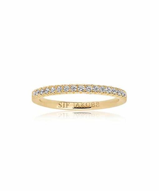 Sif Jakobs - Ring Ellera - 18K Gold Plated With Zirconia