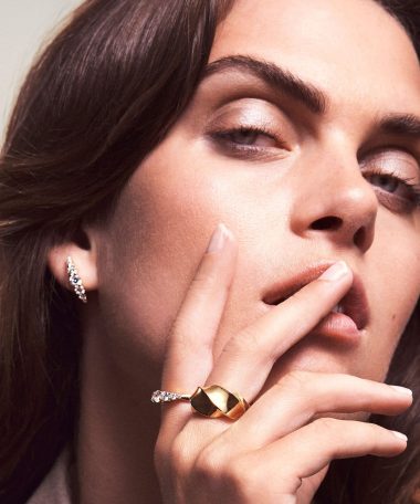 Alternative view of Sif Jakobs Ring Belluno - 18k Gold Plated With White Zirconia