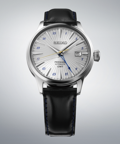 Alternative view of Seiko Presage Coctail Time GMT "Silver Bullet" 40.5mm - SSK049J1