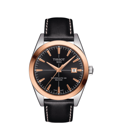 Tissot Gentleman Powermatic 80 Silicium 18K Gold Bezel - T927.407.46.051.00